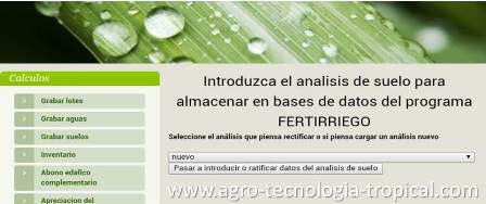 Analisis suelo nuevo software Agro-tecnología-tropical